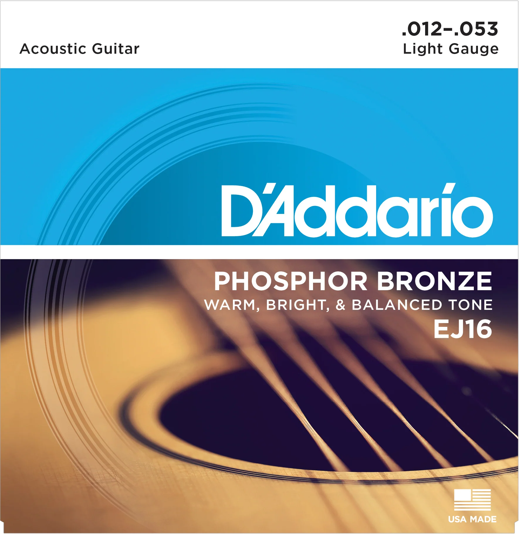 D'ADDARIO EJ16 - PHOSPHOR BRONZE Acoustic Guitar Strings