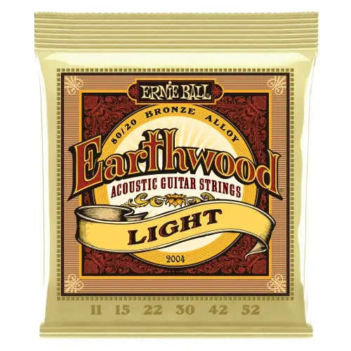 ERNIE BALL 2004 - LIGHT EARTHWOOD (80/20 BRONZE) Acoustic Guitar Strings