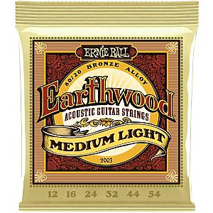 ERNIE BALL 2003 - MEDIUM LIGHT EARTHWOOD (80/20 BRONZE) Acoustic Guitar Strings